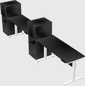 Dual motor electric desk w/cabinet