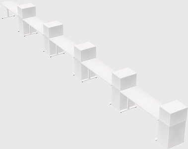 Dual motor electric desk w/cabinet