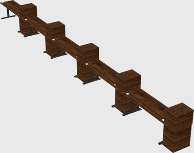 Dual motor electric desk w/cabinet