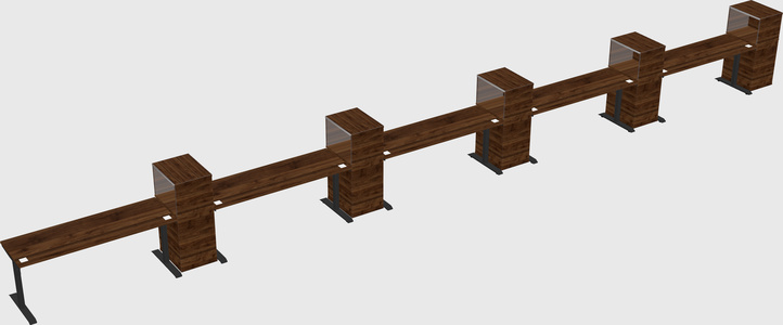 Dual motor electric desk w/cabinet