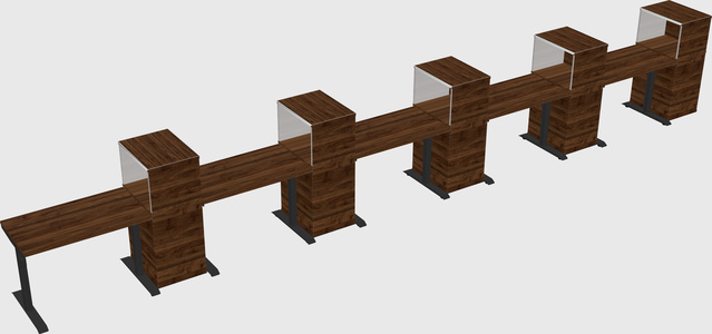 Dual motor electric desk w/cabinet