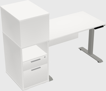 Height-adjustable desk - grade 3 w/cabinet