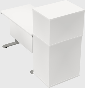 Height-adjustable desk - grade 3 w/cabinet