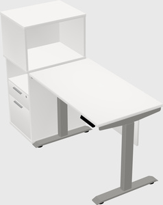 Height-adjustable desk - grade 3 w/cabinet