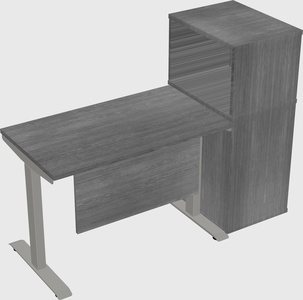Height-adjustable desk - grade 3 w/cabinet