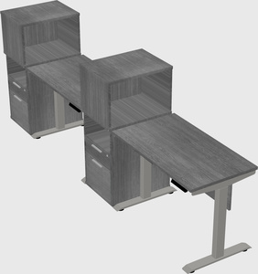 Height-adjustable desk - grade 3 w/cabinet