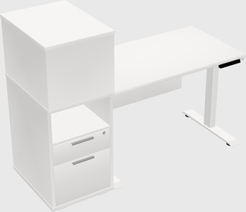 Height-adjustable desk - grade 3 w/cabinet