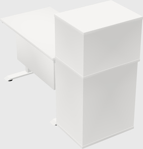 Height-adjustable desk - grade 3 w/cabinet