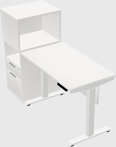Height-adjustable desk - grade 3 w/cabinet