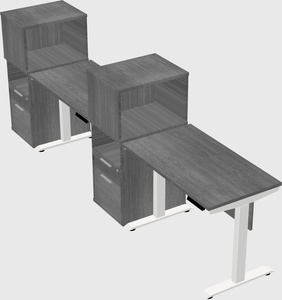 Height-adjustable desk - grade 3 w/cabinet