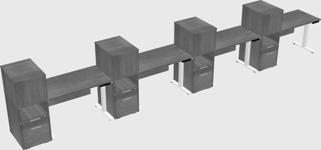 Height-adjustable Desk - Grade 3 W/cabinet