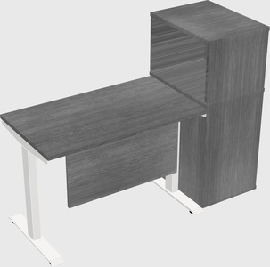 Height-adjustable desk - grade 3 w/cabinet