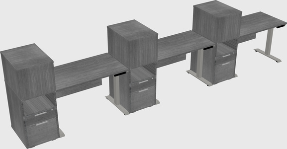 Height-adjustable Desk - Grade 3 W/cabinet