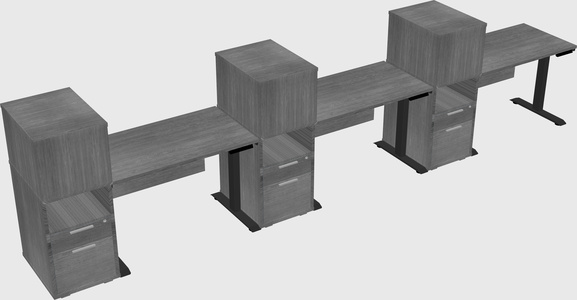 Height-adjustable Desk - Grade 3 W/cabinet