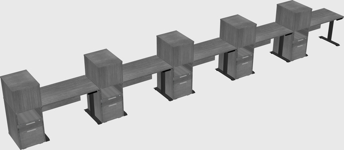 Height-adjustable Desk - Grade 3 W/cabinet