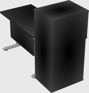 Height-adjustable desk - grade 3 w/cabinet