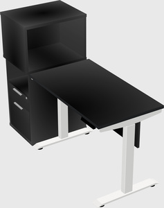 Height-adjustable desk - grade 3 w/cabinet