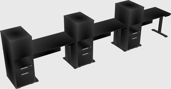 Height-adjustable Desk - Grade 3 W/cabinet