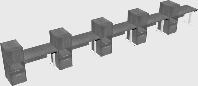 Height-adjustable Desk - Grade 3 W/cabinet