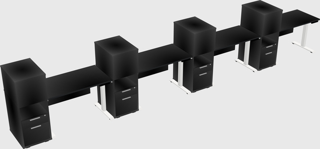 Height-adjustable Desk - Grade 3 W/cabinet