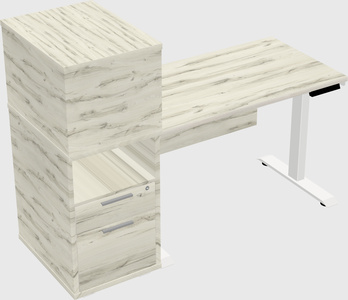 Height-adjustable desk - grade 3 w/cabinet