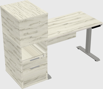 Height-adjustable desk - grade 3 w/cabinet