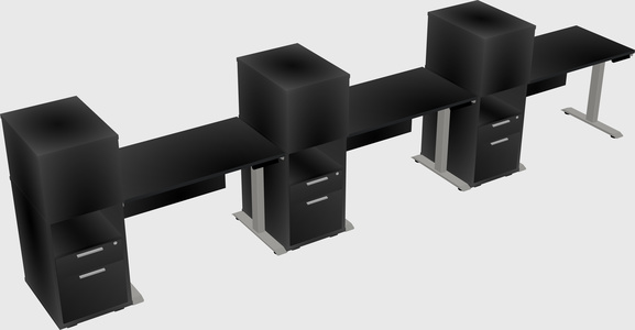 Height-adjustable Desk - Grade 3 W/cabinet