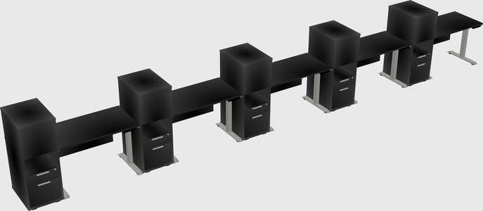 Height-adjustable Desk - Grade 3 W/cabinet