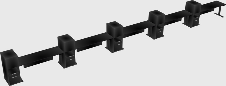 Height-adjustable Desk - Grade 3 W/cabinet