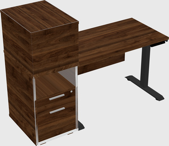 Height-adjustable desk - grade 3 w/cabinet