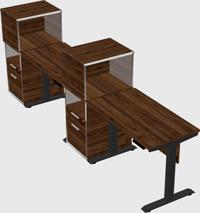 Height-adjustable desk - grade 3 w/cabinet