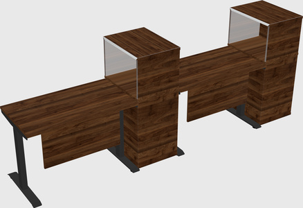 Height-adjustable desk - grade 3 w/cabinet