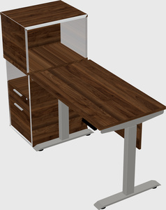 Height-adjustable desk - grade 3 w/cabinet