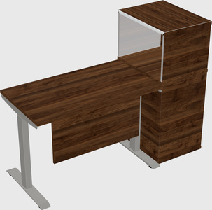 Height-adjustable desk - grade 3 w/cabinet