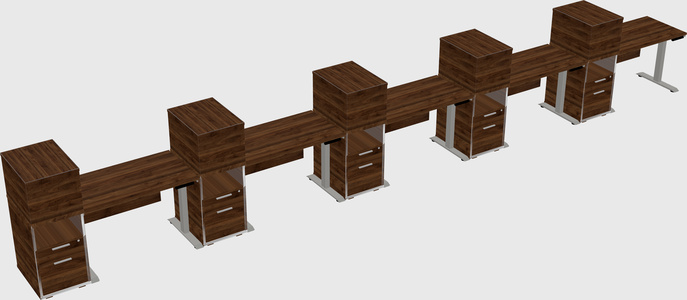 Height-adjustable Desk - Grade 3 W/cabinet