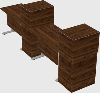 Height-adjustable desk - grade 3 w/cabinet
