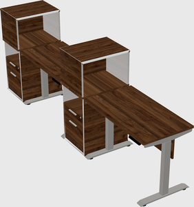 Height-adjustable desk - grade 3 w/cabinet