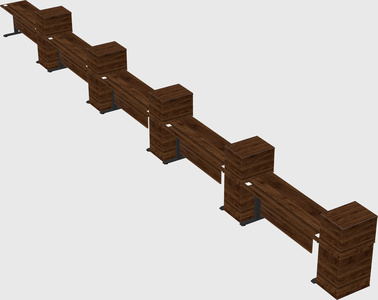 Height-adjustable desk - grade 3 w/cabinet
