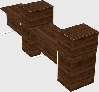 Height-adjustable desk - grade 3 w/cabinet