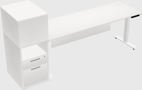 Height-adjustable desk - grade 3 w/cabinet