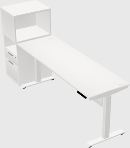 Height-adjustable desk - grade 3 w/cabinet