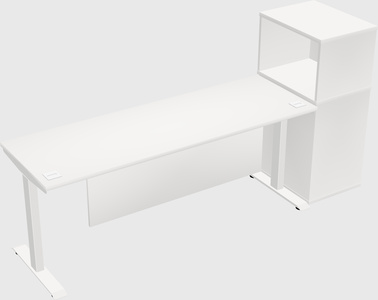 Height-adjustable desk - grade 3 w/cabinet