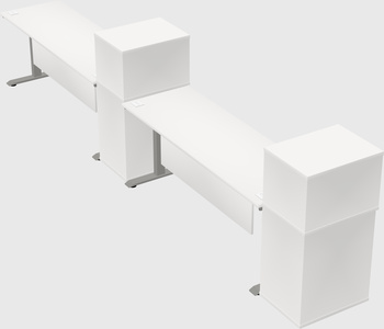 Height-adjustable desk - grade 3 w/cabinet