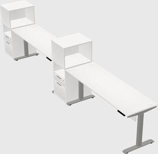 Height-adjustable desk - grade 3 w/cabinet