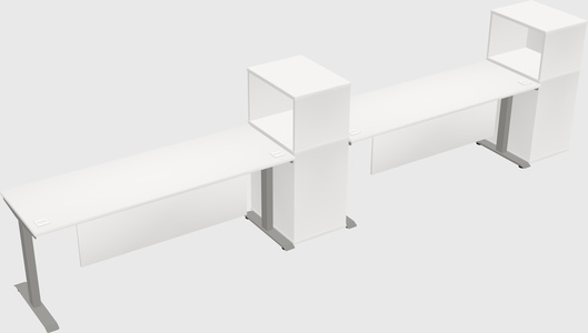 Height-adjustable desk - grade 3 w/cabinet