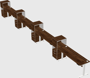 Height-adjustable desk - grade 3 w/cabinet