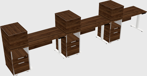 Height-adjustable Desk - Grade 3 W/cabinet