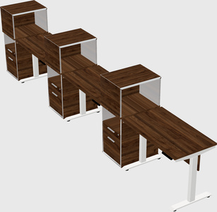 Height-adjustable desk - grade 3 w/cabinet