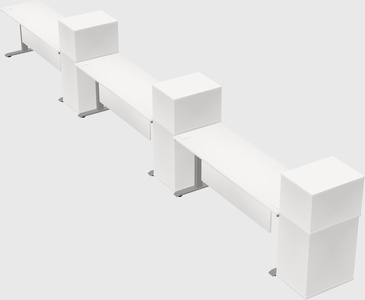 Height-adjustable desk - grade 3 w/cabinet