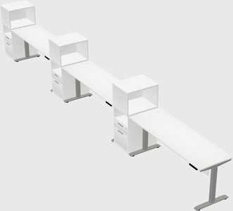 Height-adjustable desk - grade 3 w/cabinet